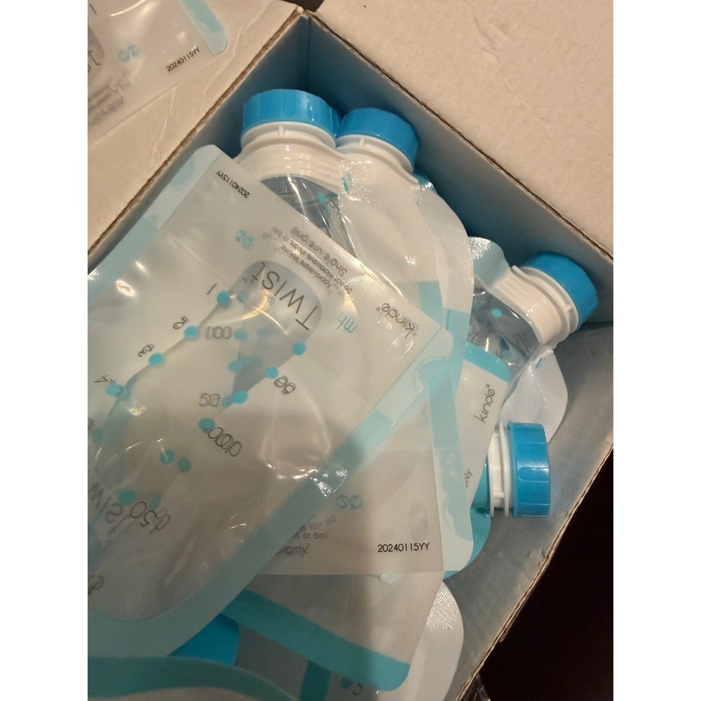 Kiinde Breast Milk Storage Pouches Twist System 6 oz 10 Count NEW SEALED